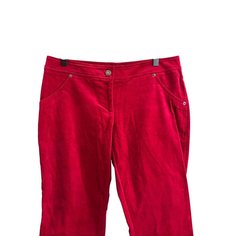 Vintage S&D Corduroy Bootcut Flare Pants Size 8 Red 90s Retro Made in the USA - Picture 9 of 14